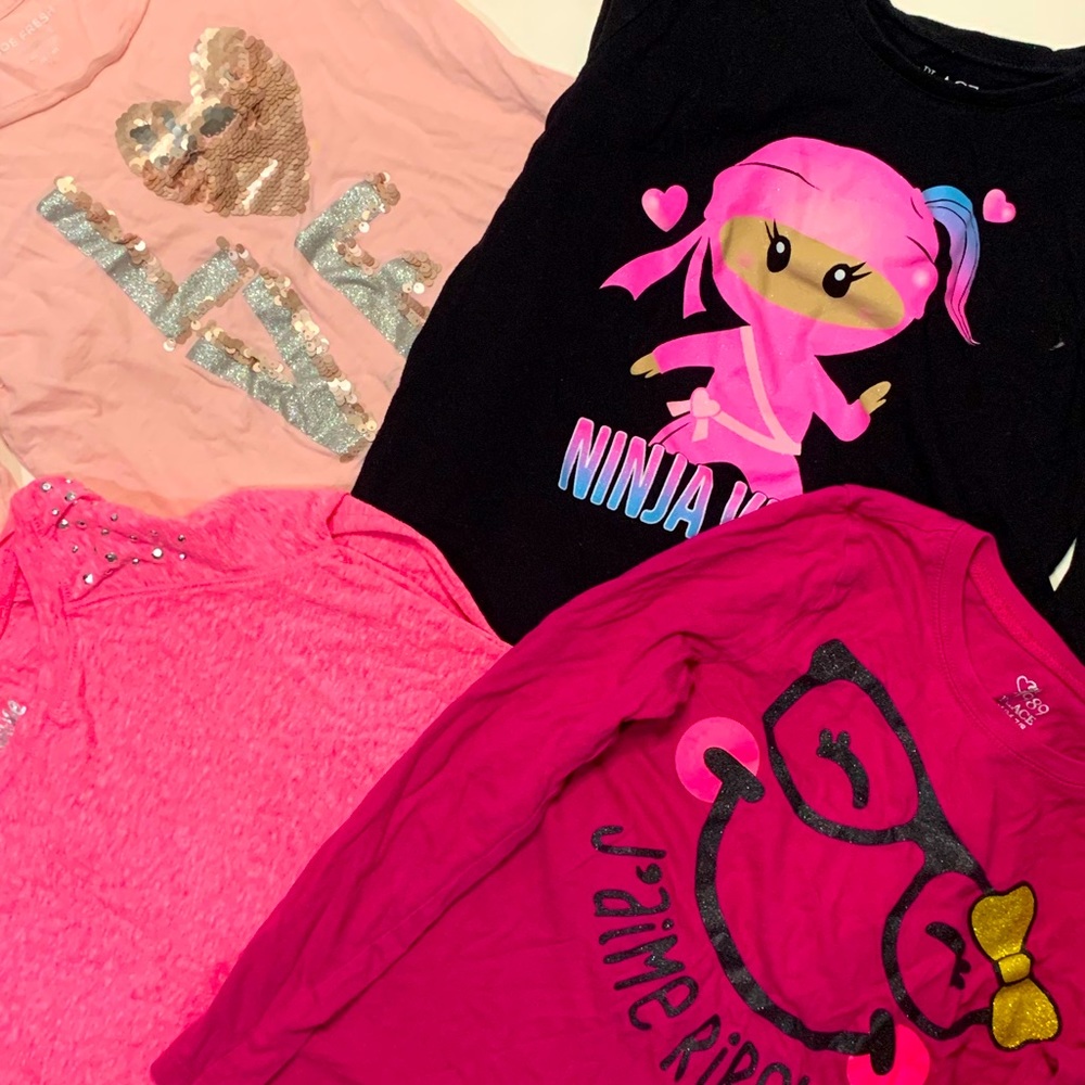 Bundle of 4 Long Sleeve T-shirts Size 7